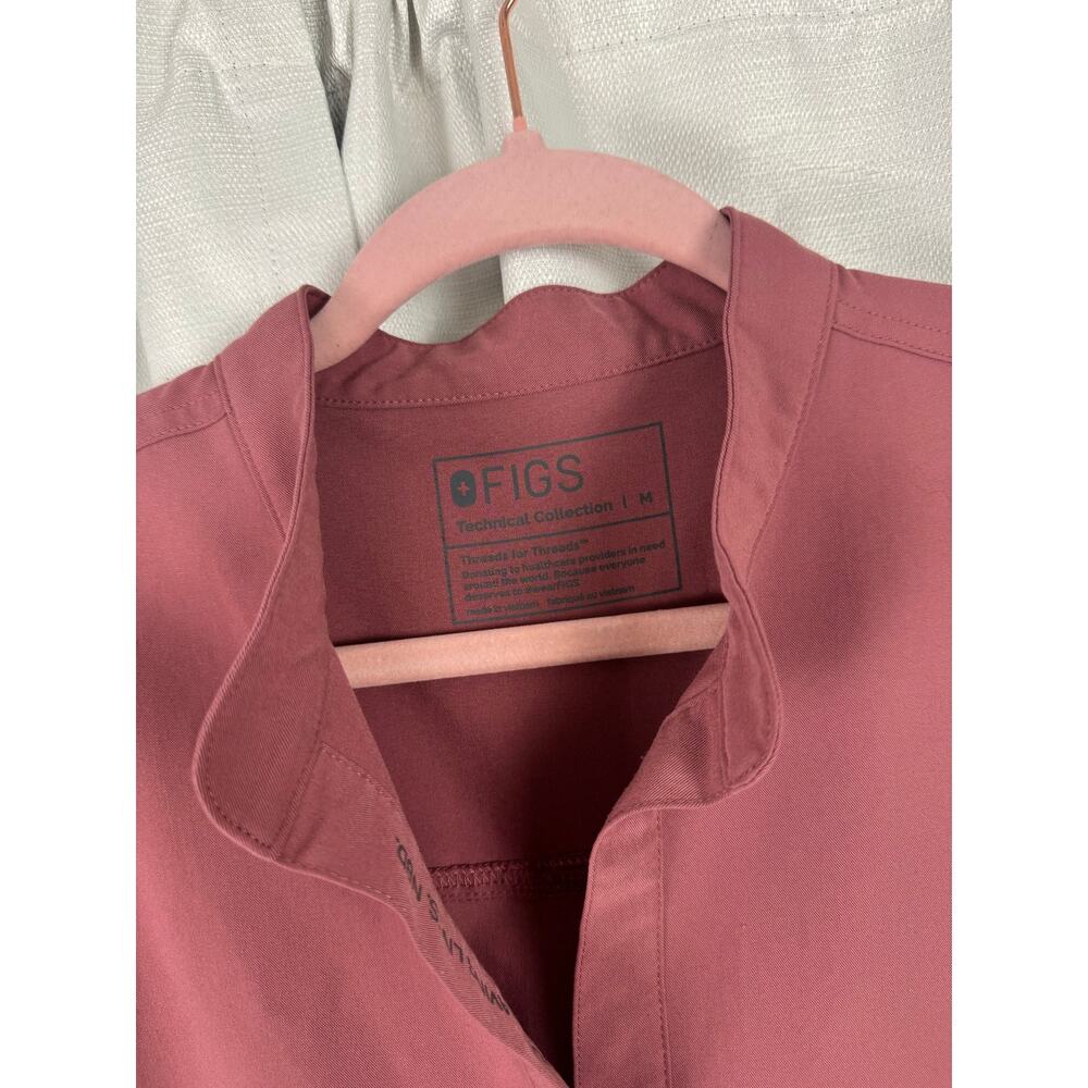 FIGS Technical Collection Rafaela Oversized Scrub Top M Mauve Dusty Rose Modern - Picture 3 of 5